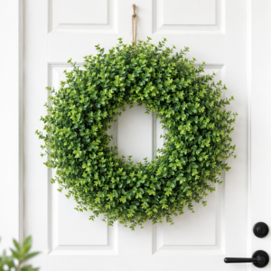 eucalyptus wreath, greenery wreath, front door wreath, spring wreath, farmhouse decor, easter wreath, outdoor wreath, door decor, green wreath, wall wreath, porch decor, housewarming gift, year round decor