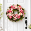 peony wreath, front door wreath, spring wreath, floral wreath, flower wreath, artificial peony, wedding wreath, wall decor, porch decor, farmhouse decor, outdoor wreath, bridal shower, home decor