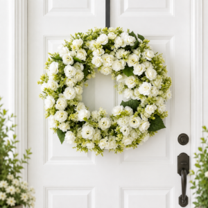 Spring Wreath for Front Door | Artificial Floral Wreath | Colorful Flower Garland | Easter Door Decor | Wedding & Party Wall Hanging