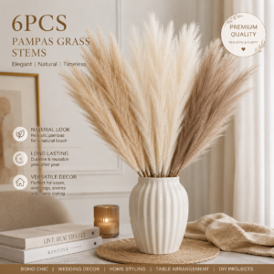 artificial pampas, pampas grass decor, faux pampas grass, boho home decor, dried flower decor, pampas bouquet, wedding centerpiece, wedding table decor, vase filler, farmhouse decor, boho wedding decor, floral arrangement, housewarming gift