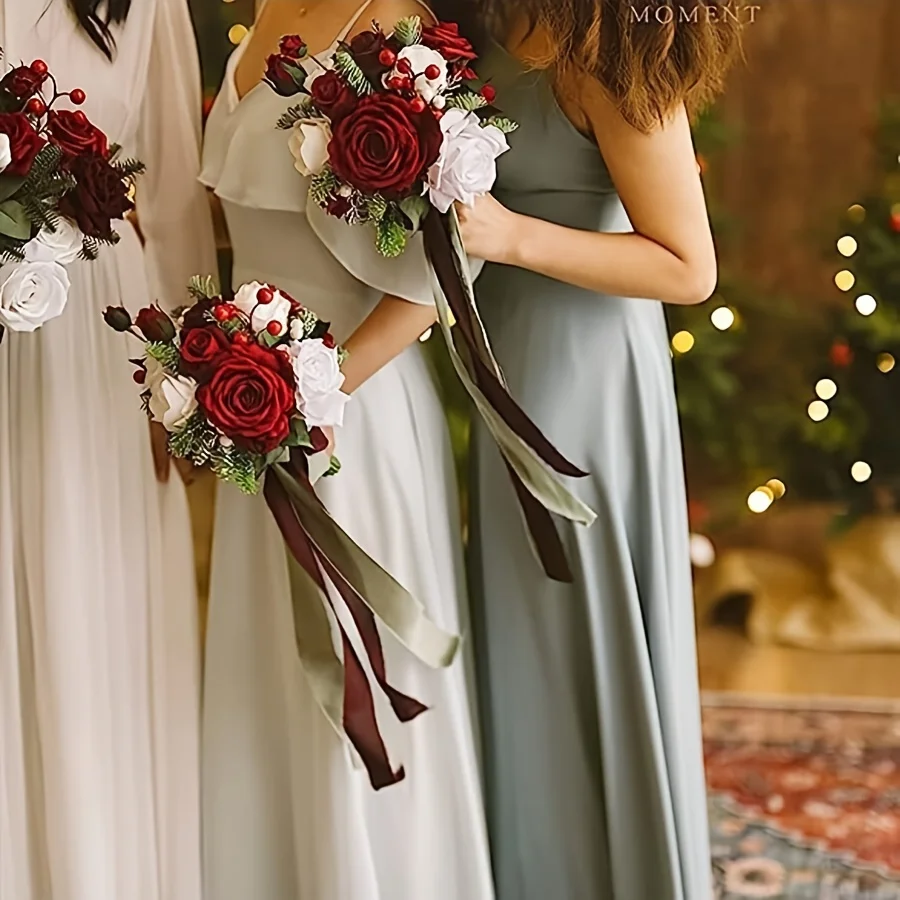 25PCS Artificial Rose Flowers with Stems | Fake Roses for DIY Wedding Bouquet | Floral Centerpieces | Home Party Decor | Silk Flower Arrangement - Image 9