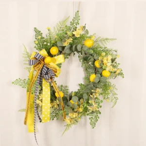 Sunflower Wreath for Front Door | Eucalyptus Spring Wreath with Welcome Sign | Artificial Floral Wreath | Outdoor Wall & Window Decor - Image 10