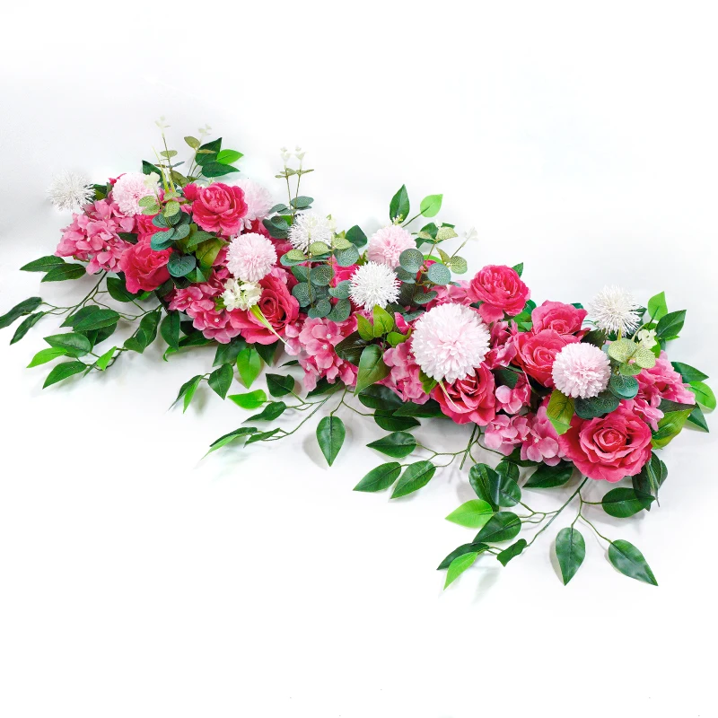 Luxury White Rose Garland 100cm | Wedding Table Centerpiece | White Floral Arch Decor | Wedding Backdrop | Party Stage Flower Decoration - Image 3