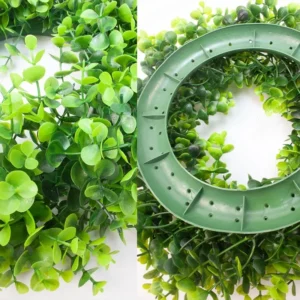 Artificial Eucalyptus Wreath 18 Inch | Greenery Front Door Wreath | Farmhouse Spring Door Decor | Easter Wall Hanging | Outdoor Home Dec - Image 5