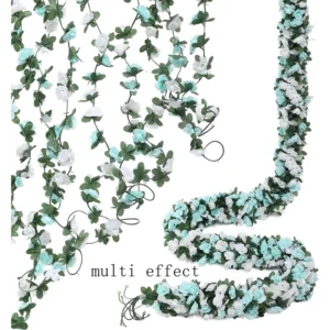Artificial Rose Garland 8ft | Silk Rose Vine for Wedding Arch | Hanging Flower Vine | Outdoor Garden Decor | DIY Floral Rattan - Image 12