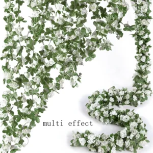 Artificial Rose Garland 8ft | Silk Rose Vine for Wedding Arch | Hanging Flower Vine | Outdoor Garden Decor | DIY Floral Rattan - Image 7