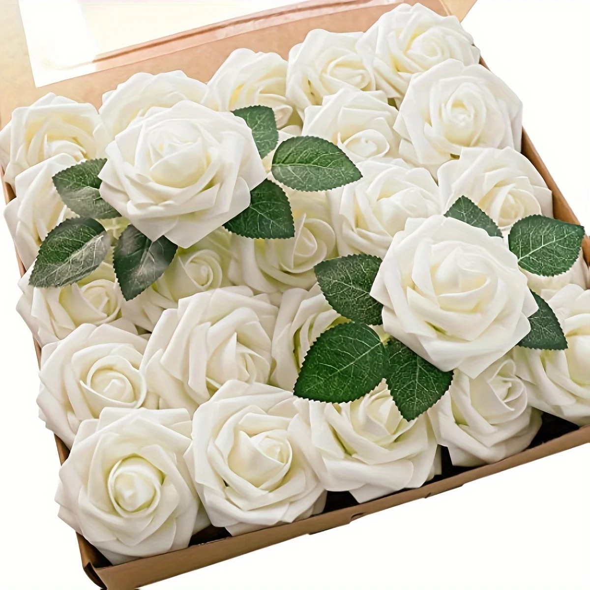 25PCS Artificial Rose Flowers with Stems | Fake Roses for DIY Wedding Bouquet | Floral Centerpieces | Home Party Decor | Silk Flower Arrangement - Image 10