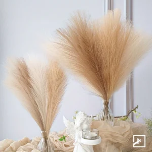 Artificial Pampas Grass Stems 6PCS | Faux Pampas Grass Bouquet | Boho Home Decor | Wedding Table Centerpiece | Dried Flower Arrangement - Image 5