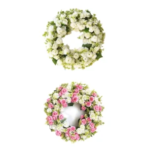 Spring Wreath for Front Door | Artificial Floral Wreath | Colorful Flower Garland | Easter Door Decor | Wedding & Party Wall Hanging - Image 7