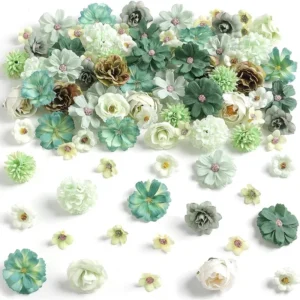 20PCS Artificial Rose Flower Heads | Silk Flowers for Crafts | DIY Wreath Supplies | Wedding Table Decor | Fake Roses for Home Decoration - Image 12