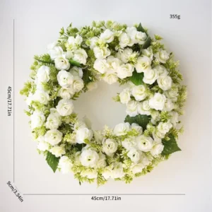 Spring Wreath for Front Door | Artificial Floral Wreath | Colorful Flower Garland | Easter Door Decor | Wedding & Party Wall Hanging - Image 5