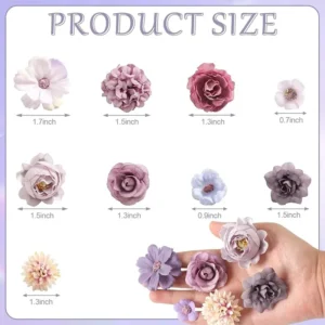 20PCS Artificial Rose Flower Heads | Silk Flowers for Crafts | DIY Wreath Supplies | Wedding Table Decor | Fake Roses for Home Decoration - Image 5