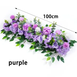 Luxury White Rose Garland 100cm | Wedding Table Centerpiece | White Floral Arch Decor | Wedding Backdrop | Party Stage Flower Decoration - Image 9