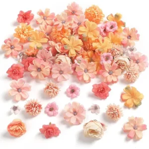 20PCS Artificial Rose Flower Heads | Silk Flowers for Crafts | DIY Wreath Supplies | Wedding Table Decor | Fake Roses for Home Decoration - Image 7