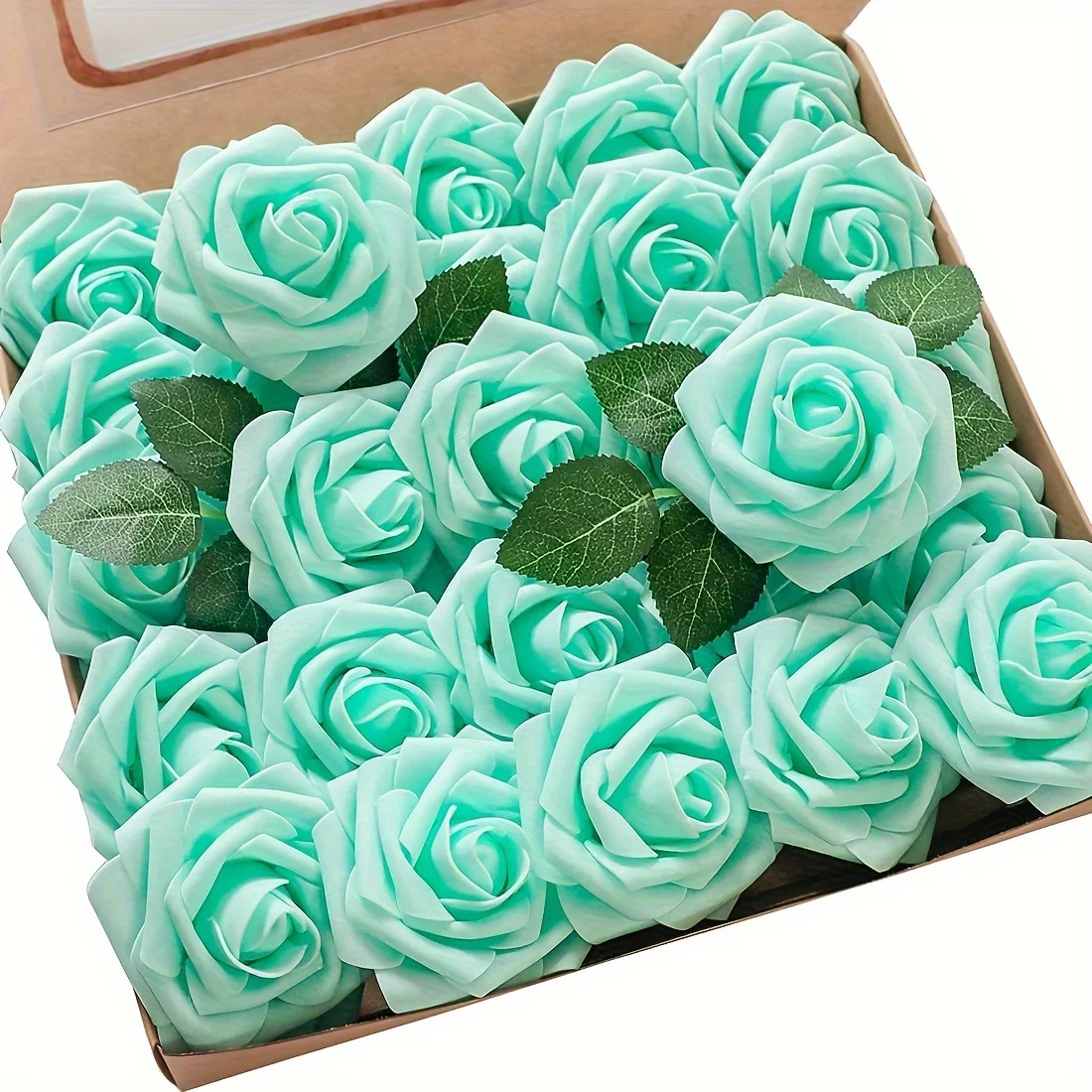 25PCS Artificial Rose Flowers with Stems | Fake Roses for DIY Wedding Bouquet | Floral Centerpieces | Home Party Decor | Silk Flower Arrangement - Image 17