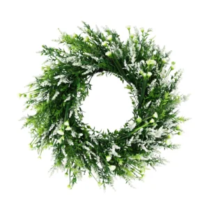 Lavender Wreath for Front Door 20 Inch | Artificial Floral Wreath | Summer Door Decor | Farmhouse Greenery Wreath | Wedding Wall Hanging - Image 10