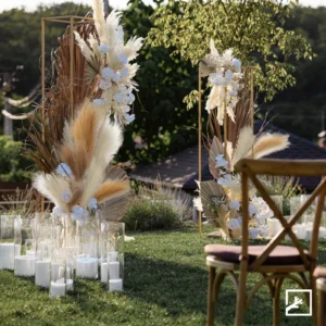 Artificial Pampas Grass Stems 6PCS | Faux Pampas Grass Bouquet | Boho Home Decor | Wedding Table Centerpiece | Dried Flower Arrangement - Image 6