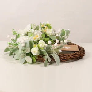 Sunflower Wreath for Front Door | Eucalyptus Spring Wreath with Welcome Sign | Artificial Floral Wreath | Outdoor Wall & Window Decor - Image 16