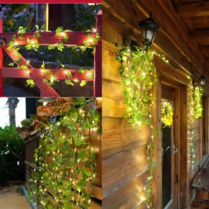 Artificial Ivy Vine 2M | Green Leaf Garland | Fairy Light Wall Decor | Wedding Party Decoration | Indoor Hanging Plant | Room Home Decor - Image 3