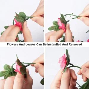 Artificial Rose Garland 8ft | Silk Rose Vine for Wedding Arch | Hanging Flower Vine | Outdoor Garden Decor | DIY Floral Rattan - Image 5