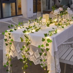 Artificial Ivy Vine 2M | Green Leaf Garland | Fairy Light Wall Decor | Wedding Party Decoration | Indoor Hanging Plant | Room Home Decor - Image 5