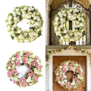 Spring Wreath for Front Door | Artificial Floral Wreath | Colorful Flower Garland | Easter Door Decor | Wedding & Party Wall Hanging - Image 8