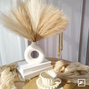 Artificial Pampas Grass Stems 6PCS | Faux Pampas Grass Bouquet | Boho Home Decor | Wedding Table Centerpiece | Dried Flower Arrangement - Image 4
