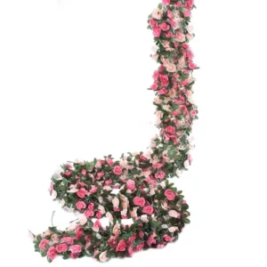 Artificial Rose Garland 8ft | Silk Rose Vine for Wedding Arch | Hanging Flower Vine | Outdoor Garden Decor | DIY Floral Rattan - Image 18