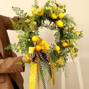 Sunflower Wreath for Front Door | Eucalyptus Spring Wreath with Welcome Sign | Artificial Floral Wreath | Outdoor Wall & Window Decor - Image 24