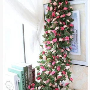 Artificial Rose Garland 8ft | Silk Rose Vine for Wedding Arch | Hanging Flower Vine | Outdoor Garden Decor | DIY Floral Rattan - Image 15