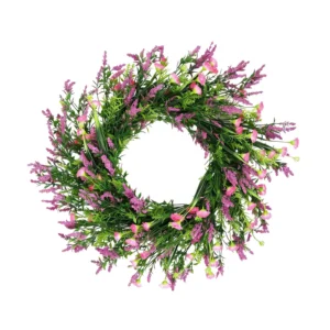 Lavender Wreath for Front Door 20 Inch | Artificial Floral Wreath | Summer Door Decor | Farmhouse Greenery Wreath | Wedding Wall Hanging - Image 7