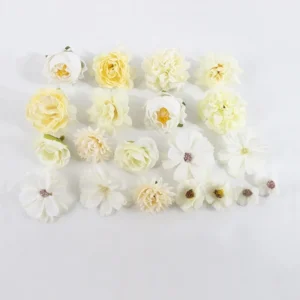 20PCS Artificial Rose Flower Heads | Silk Flowers for Crafts | DIY Wreath Supplies | Wedding Table Decor | Fake Roses for Home Decoration - Image 8