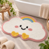 Cloud Bath Mat for Kids, Soft Microfiber Bathroom Rug, Non Slip Floor Mat