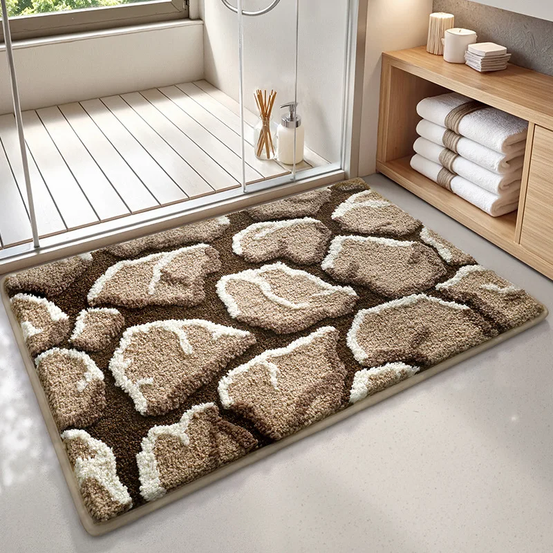 Cartoon Bathroom Rug, Soft Flocked Bath Mat, Absorbent Non Slip Floor Mat - Image 4