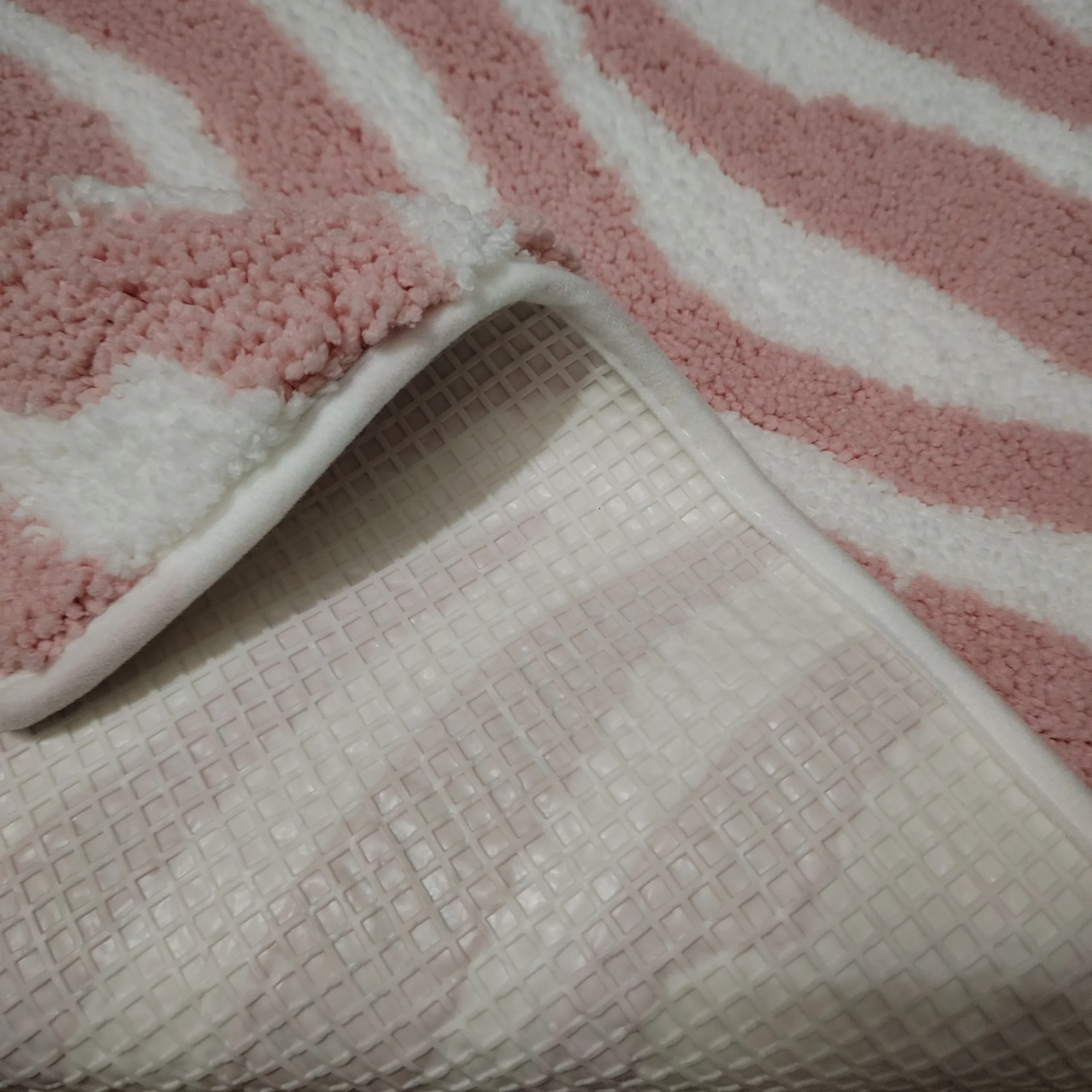 Zebra Bath Mat, Multicolor Bathroom Rug, Soft Absorbent Non Slip Shower Mat - Image 2