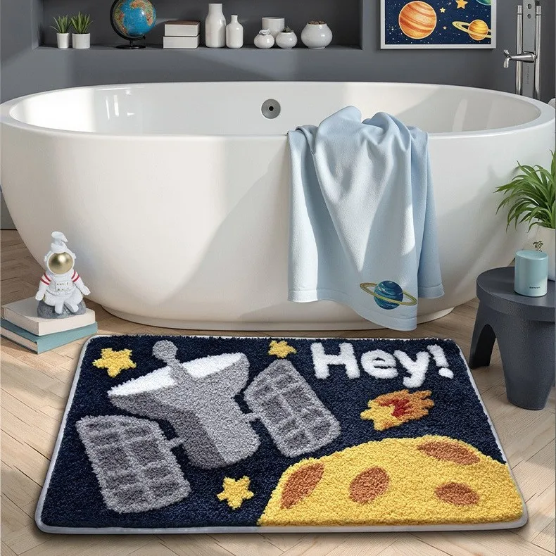 Cartoon Bathroom Rug, Soft Flocked Bath Mat, Absorbent Non Slip Floor Mat - Image 10