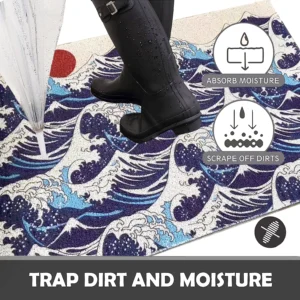 Alternative view of Washable Wave Rug, Non Slip Hallway Runner, Waterproof Entryway Carpet Mat