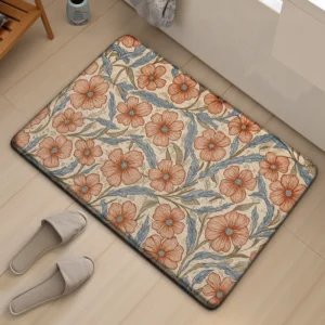Floral Bath Mat, Extra Thick Soft Bathroom Rug, Absorbent Non Slip Floor Mat - Image 8