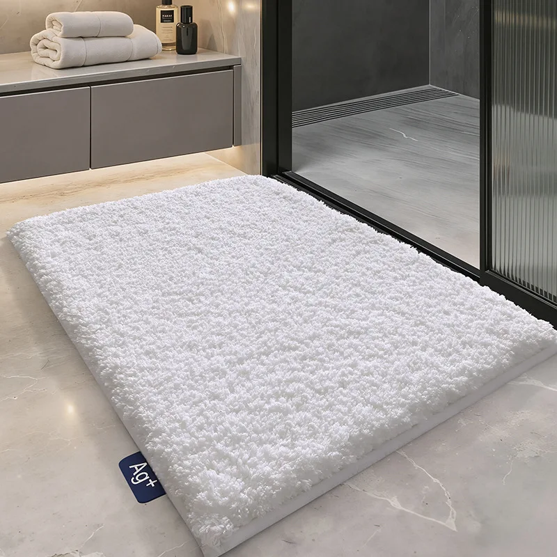Solid Color Microfiber Bath Mat, Thick Soft Absorbent Non Slip Bathroom Rug - Image 9