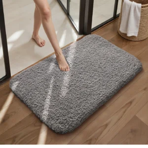 Ultra Soft Microfiber Bath Mat, Thick Absorbent Non Slip Bathroom Rug - Image 3