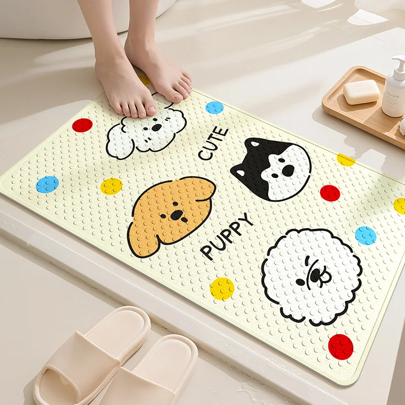 Cartoon PVC Bath Mat, Non Slip Shower Rug, Double Sided Bathroom Floor Mat - Image 5