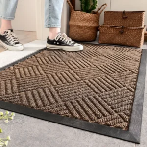 Non Slip Doormat Indoor Outdoor, Durable Dustproof Entrance Rug, Waterproof Door Mat, Textured Entryway Carpet, Modern Home Floor Mat - Image 8