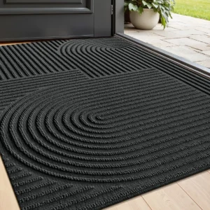 3D Geometric Doormat, Non Slip Entrance Mat, Dirt & Water Scraper Rug, Low Profile Front Door Mat, Slim Edge Indoor Outdoor Door Mat - Image 12