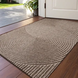 3D Geometric Doormat, Non Slip Entrance Mat, Dirt & Water Scraper Rug, Low Profile Front Door Mat, Slim Edge Indoor Outdoor Door Mat - Image 5