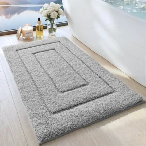 Washable Bathroom Rug, Soft Microfiber Bath Mat, Non Slip Shower Floor Mat - Image 9