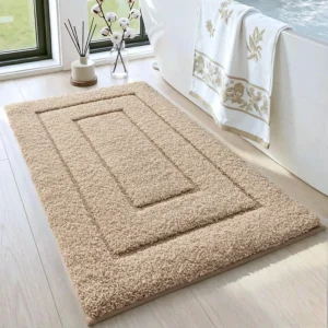 Washable Bathroom Rug, Soft Microfiber Bath Mat, Non Slip Shower Floor Mat - Image 11