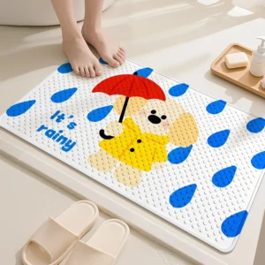 Cartoon PVC Bath Mat, Non Slip Shower Rug, Double Sided Bathroom Floor Mat - Image 9