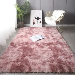 Pink Shaggy Rug for Girls Bedroom, Fluffy Kids Area Rug, Soft Nursery Carpet, Cozy Bedroom Floor Decor - Image 8