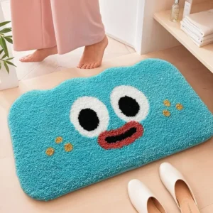 Alternative view of Cartoon Plush Bath Mat, Jacquard Bathroom Rug, Absorbent Non Slip Floor Mat