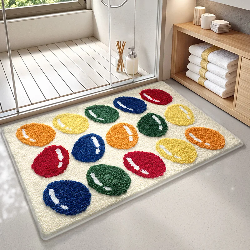 Cartoon Bathroom Rug, Soft Flocked Bath Mat, Absorbent Non Slip Floor Mat - Image 6